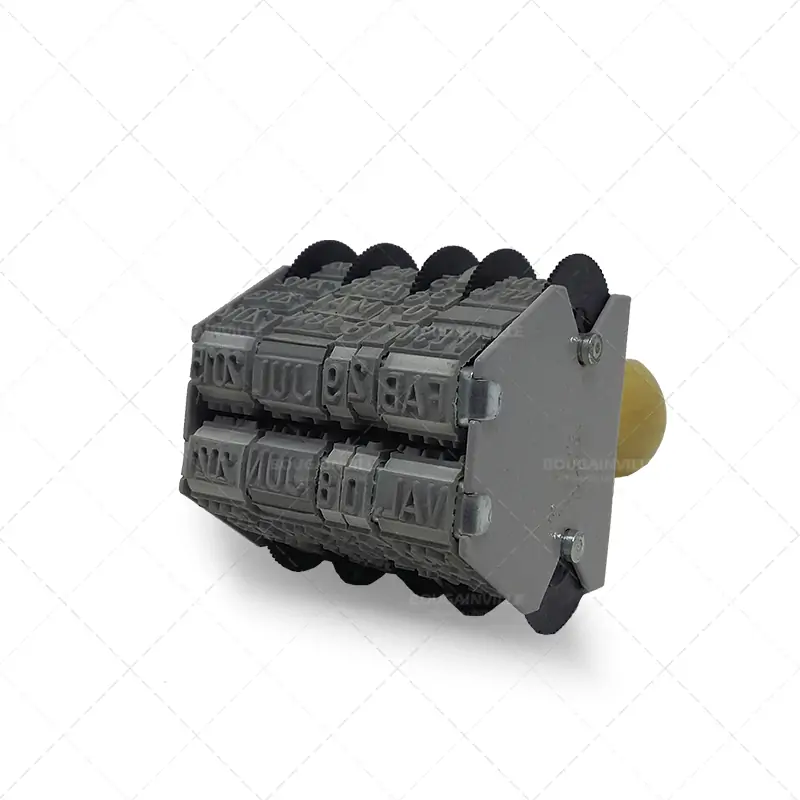 Carimbo datador manual duplo sobreposto val/fab 5mm - Imagem 2